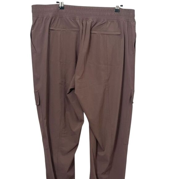 Athleta Chelsea Utility Jogger Pants Women’s Size 16 Brown Stretch Tapered Cargo - Picture 6 of 13